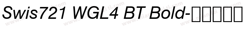 Swis721 WGL4 BT Bold字体转换
